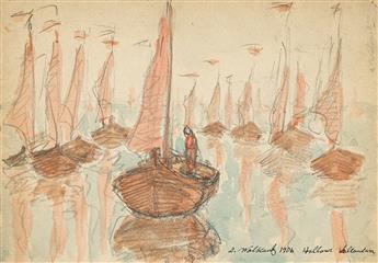 ABRAHAM WALKOWITZ (1878-1965) Two watercolors.